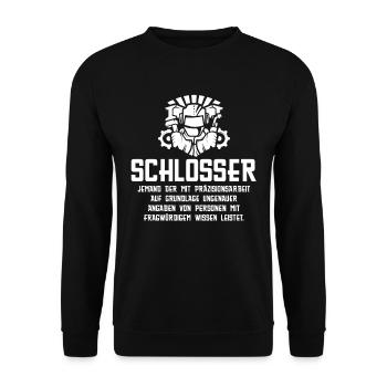 Blacksmith Metalworker Schlosser - Unisex Sweatshirt - black - Front - Alina (178cm) & Michal (187cm)