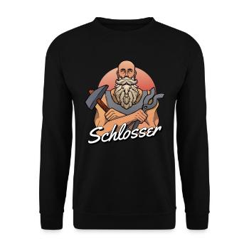 Schmied Metallbauer Schlosser - Unisex Pullover - Schwarz - Vorne - Alina (178cm) & Michal (187cm)