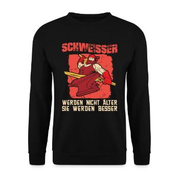 Schmied Metallbauer Geburtstag Schlosser - Unisex Pullover - Schwarz - Vorne - Alina (178cm) & Michal (187cm)