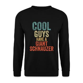 Cool Guys a un schnauzer géant - Sweat-shirt Unisexe - noir - Devant - Alina (178cm) & Michal (187cm)
