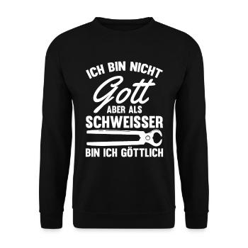 Schmied Metallbauer Schlosser - Unisex Pullover - Schwarz - Vorne - Alina (178cm) & Michal (187cm)