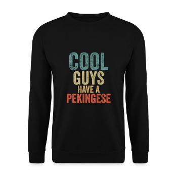 Cool Guys a un pékinois - Sweat-shirt Unisexe - noir - Devant - Alina (178cm) & Michal (187cm)