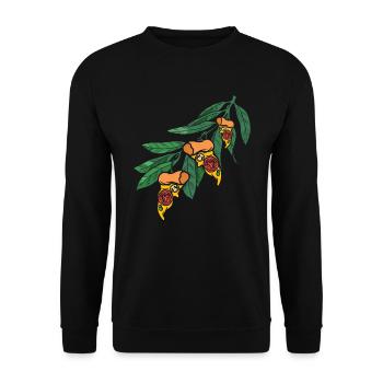 Feuilles de pizza - Sweat-shirt Unisexe - noir - Devant - Alina (178cm) & Michal (187cm)