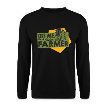 Kaktus Garten Kaktus - Unisex Pullover - Schwarz - Vorne - Alina (178cm) & Michal (187cm)