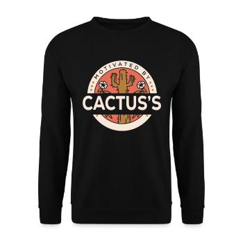 Kaktus Garten Kaktus - Unisex Pullover - Schwarz - Vorne - Alina (178cm) & Michal (187cm)