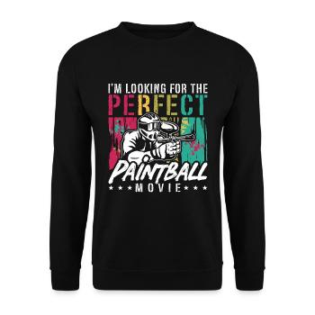 Paintball I'm Looking For Airsoft Paintball Player - Unisex Pullover - Schwarz - Vorne - Alina (178cm) & Michal (187cm)