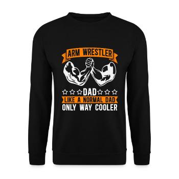 Arm Wrestling Arm Wrestler Dad Arm Sports Wrestler - Unisex Sweatshirt - black - Front - Alina (178cm) & Michal (187cm)