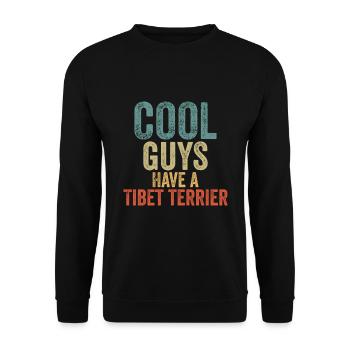 Les Cool Guys ont un tibet terrier - Sweat-shirt Unisexe - noir - Devant - Alina (178cm) & Michal (187cm)