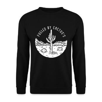 Kaktus Garten Kaktus - Unisex Pullover - Schwarz - Vorne - Alina (178cm) & Michal (187cm)