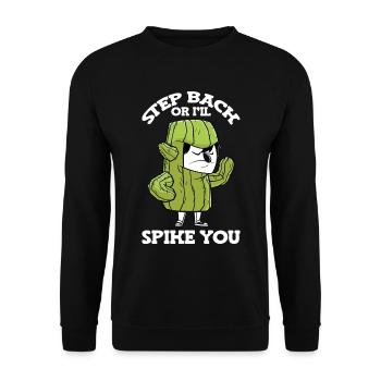 Kaktus Garten Kaktus - Unisex Pullover - Schwarz - Vorne - Alina (178cm) & Michal (187cm)