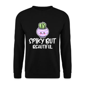 Kaktus Garten Kaktus - Unisex Pullover - Schwarz - Vorne - Alina (178cm) & Michal (187cm)