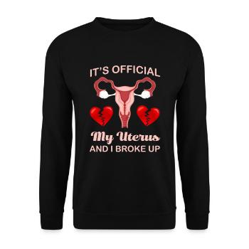 Hysterektomie Herzen Unterus Hysterektomie - Unisex Pullover - Schwarz - Vorne - Alina (178cm) & Michal (187cm)