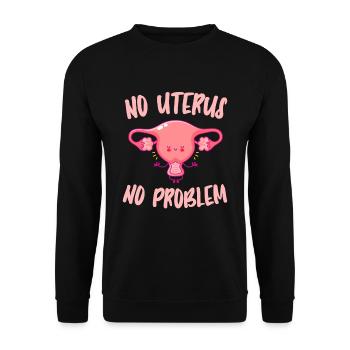 Hystérectomie drôle - Sweat-shirt Unisexe - noir - Devant - Alina (178cm) & Michal (187cm)