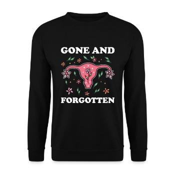 Hysterektomie Blumen Hysterektomie - Unisex Pullover - Schwarz - Vorne - Alina (178cm) & Michal (187cm)