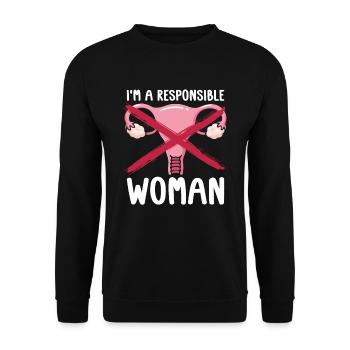 Hysterektomie - Unisex Pullover - Schwarz - Vorne - Alina (178cm) & Michal (187cm)