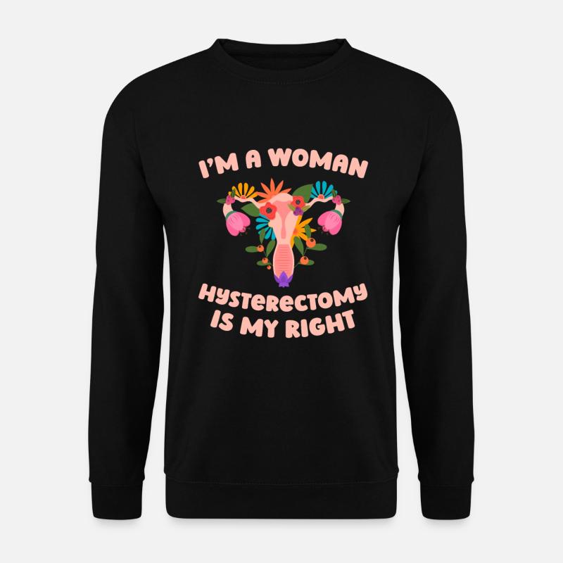 Hysterektomie Blumen - Unisex Pullover - Schwarz