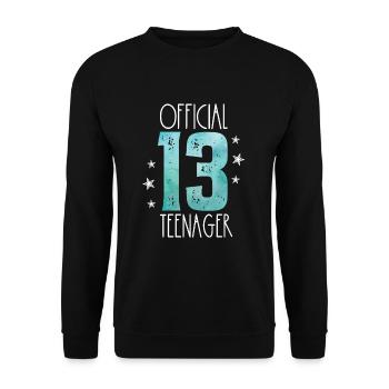 Officiel 13 adolescents - Sweat-shirt Unisexe - noir - Devant - Alina (178cm) & Michal (187cm)
