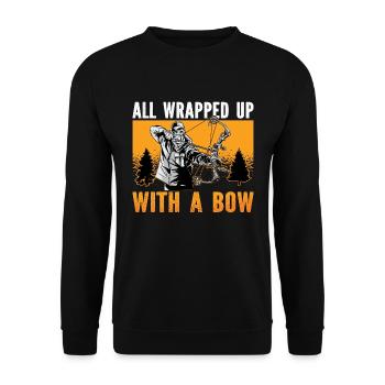 Bowhunting All Wrapped Up With Crossbows Bowhunter - Unisex Sweatshirt - black - Front - Alina (178cm) & Michal (187cm)