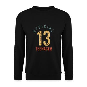 Officiel 13 adolescents - Sweat-shirt Unisexe - noir - Devant - Alina (178cm) & Michal (187cm)