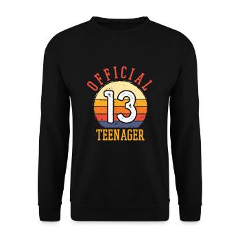 Officiel 13 Teen Vintage - Sweat-shirt Unisexe - noir - Devant - Alina (178cm) & Michal (187cm)