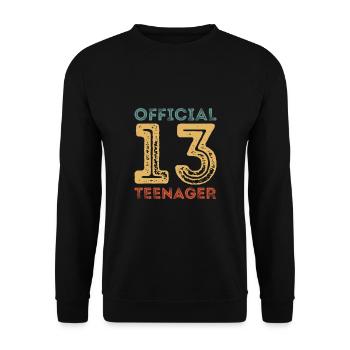 Officiel 13 adolescents - Sweat-shirt Unisexe - noir - Devant - Alina (178cm) & Michal (187cm)