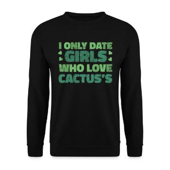 Cactus Garden Drôle - Sweat-shirt Unisexe - noir - Devant - Alina (178cm) & Michal (187cm)