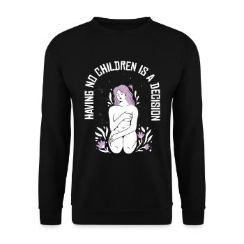 Hysterektomie Blumen Hysterektomie - Unisex Pullover - Schwarz - Vorne - Alina (178cm) & Michal (187cm)