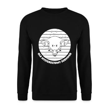 Hysterektomie Uterus - Unisex Pullover - Schwarz - Vorne - Alina (178cm) & Michal (187cm)
