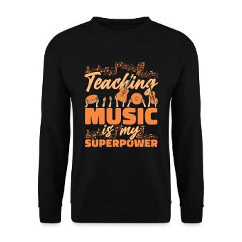 Professeur de musique Professeur de musique - Sweat-shirt Unisexe - noir - Devant - Alina (178cm) & Michal (187cm)
