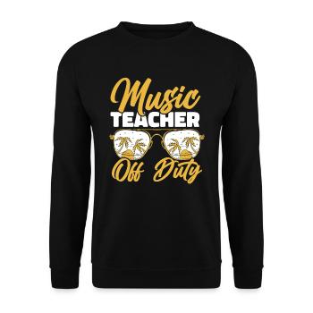 Musiklehrer Musik Lehrer Sonnenbrille - Unisex Pullover - Schwarz - Vorne - Alina (178cm) & Michal (187cm)