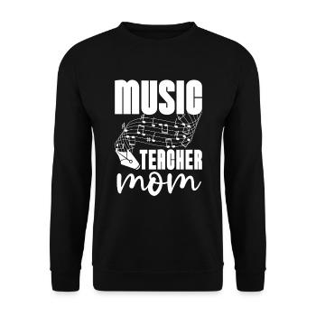 Musiklehrer Musik Lehrer Mama - Unisex Pullover - Schwarz - Vorne - Alina (178cm) & Michal (187cm)