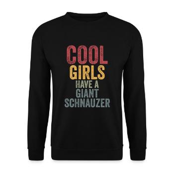 Les filles cool ont un schnauzer géant - Sweat-shirt Unisexe - noir - Devant - Alina (178cm) & Michal (187cm)