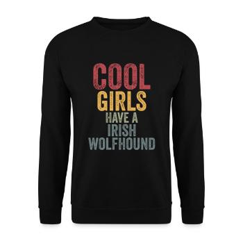 Les filles cool ont un lévrier irlandais - Sweat-shirt Unisexe - noir - Devant - Alina (178cm) & Michal (187cm)