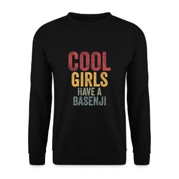 Les filles cool ont un basenji - Sweat-shirt Unisexe - noir - Devant - Alina (178cm) & Michal (187cm)