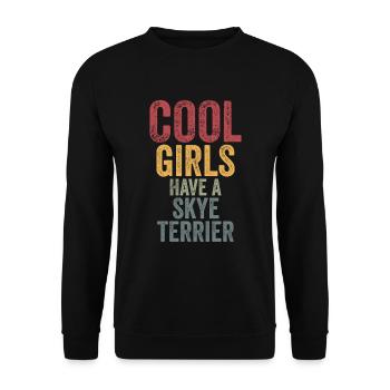 Les filles cool ont un skye terrier - Sweat-shirt Unisexe - noir - Devant - Alina (178cm) & Michal (187cm)
