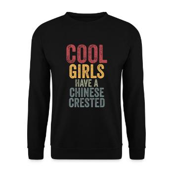 Les filles cool ont une crête chinoise - Sweat-shirt Unisexe - noir - Devant - Alina (178cm) & Michal (187cm)