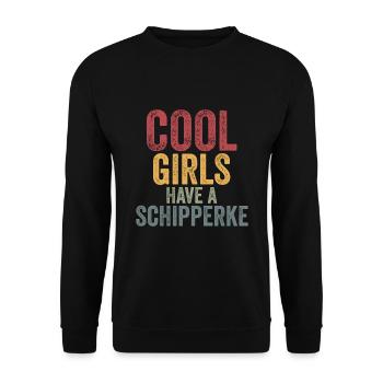 Les filles cool ont un schipperke - Sweat-shirt Unisexe - noir - Devant - Alina (178cm) & Michal (187cm)