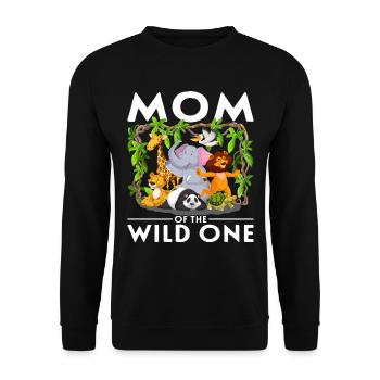 Mama Geburtstag Jungen Mädchen Zoo - Unisex Pullover - Schwarz - Vorne - Alina (178cm) & Michal (187cm)