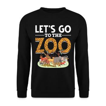 Zoo Travel Safari Family Animal Lovers - Unisex Sweatshirt - black - Front - Alina (178cm) & Michal (187cm)