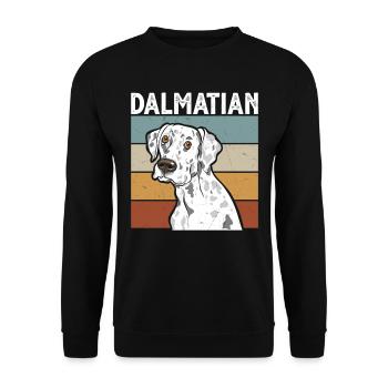 Retro Dalmatian Dog - Unisex Sweatshirt - black - Front - Alina (178cm) & Michal (187cm)