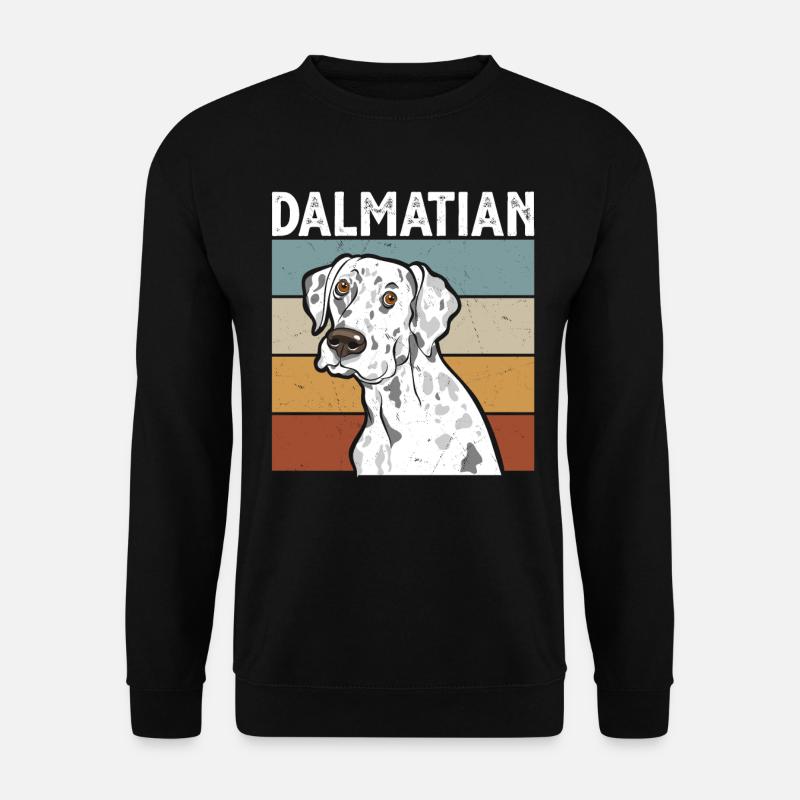 Retro Dalmatiner Hund - Unisex Pullover - Schwarz