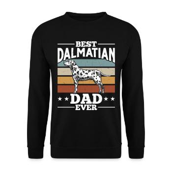 Bester Dalmatiner Papa - Unisex Pullover - Schwarz - Vorne - Alina (178cm) & Michal (187cm)