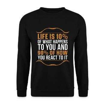 Bowhunting Life Is 10% Of What Shooting Bowhunter - Unisex Sweatshirt - black - Front - Alina (178cm) & Michal (187cm)