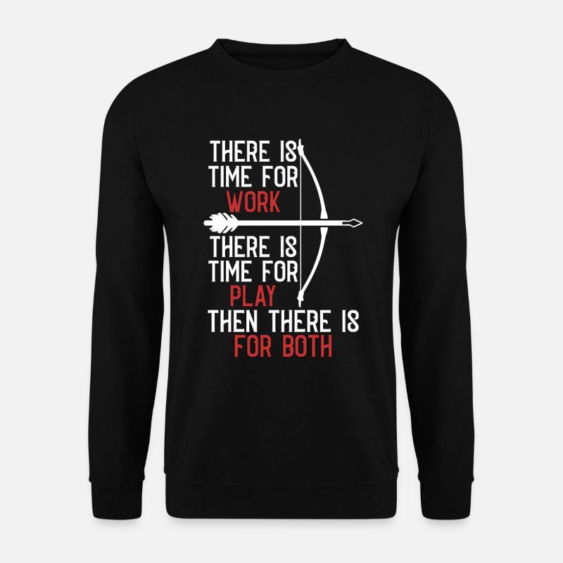 Bowhunting There Is Time For Bow Target Bowhunter - Unisex Pullover - Schwarz