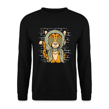 Cheetah Lunettes de soleil Echarpe - Sweat-shirt Unisexe - noir - Devant - Alina (178cm) & Michal (187cm)