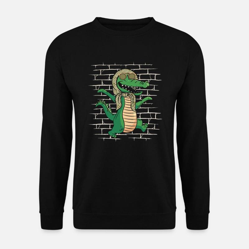 Krokodil Alligator - Unisex Pullover - Schwarz