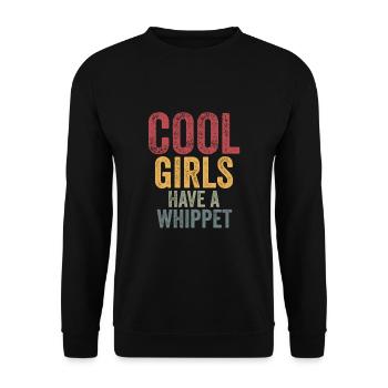 Les filles cool ont un whippet - Sweat-shirt Unisexe - noir - Devant - Alina (178cm) & Michal (187cm)