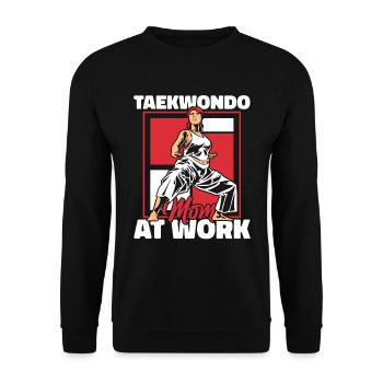 Taekwondo Mama - Unisex Sweatshirt - black - Front - Alina (178cm) & Michal (187cm)