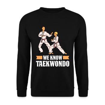 Taekwondo Mama - Unisex Sweatshirt - black - Front - Alina (178cm) & Michal (187cm)
