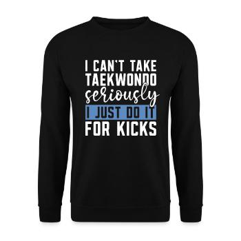 Taekwondo Kicks - Unisex Sweatshirt - black - Front - Alina (178cm) & Michal (187cm)